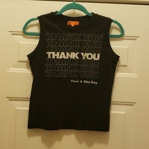 Black Thank You Tank Top